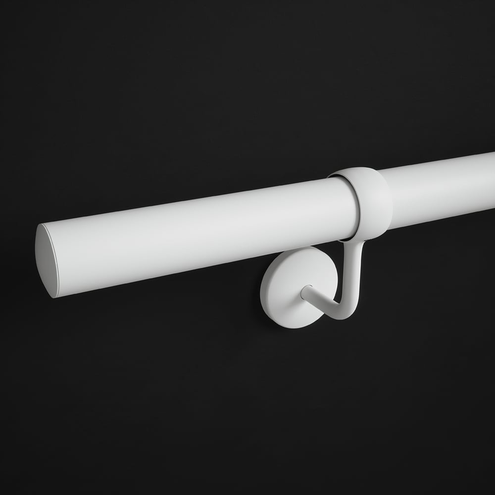 Forgeworks Matt White Stair Hand Rail Kit 3.6m Image 6