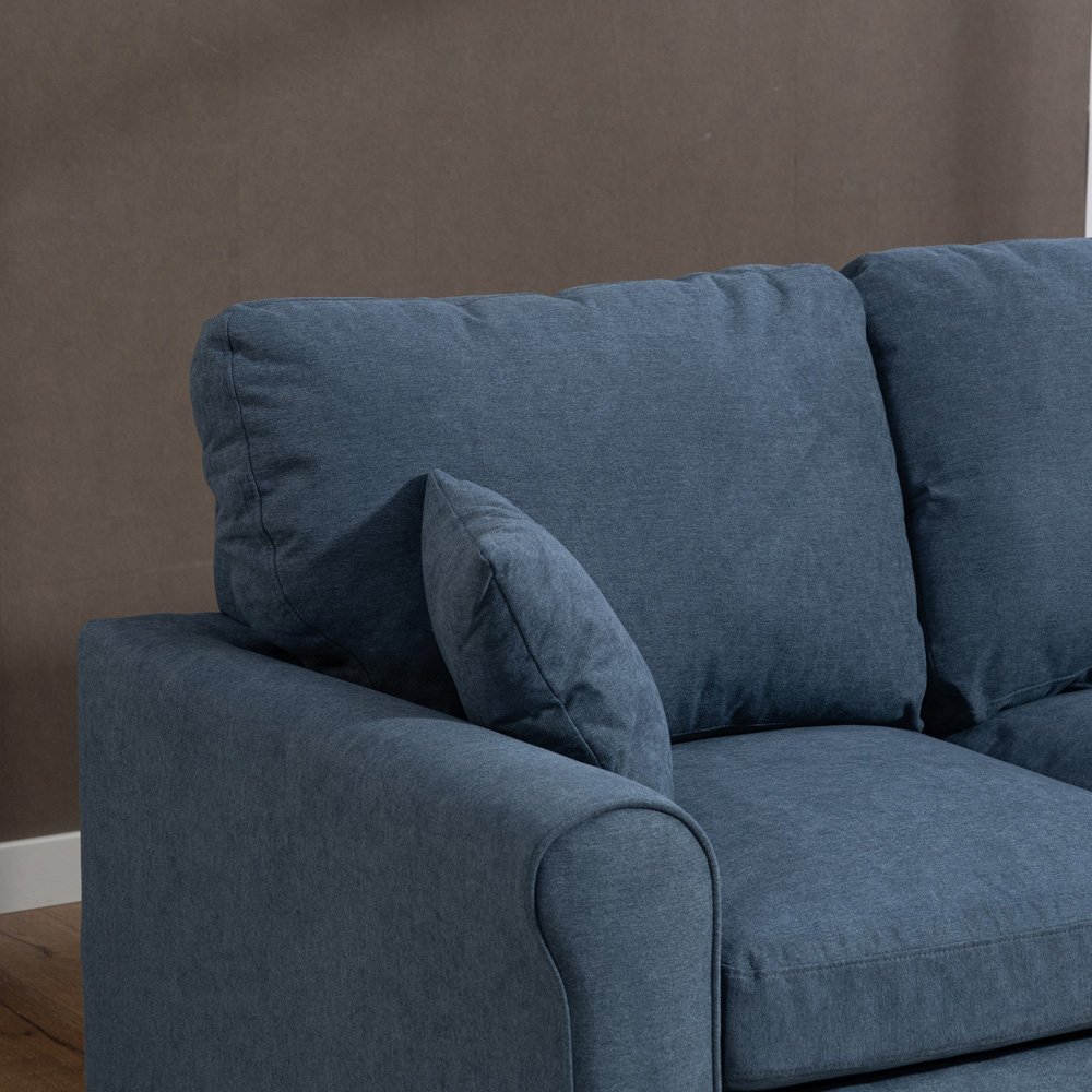 Artemis Home Lewiston 2 Seater Light Denim Fabric Sofa Bed Image 2