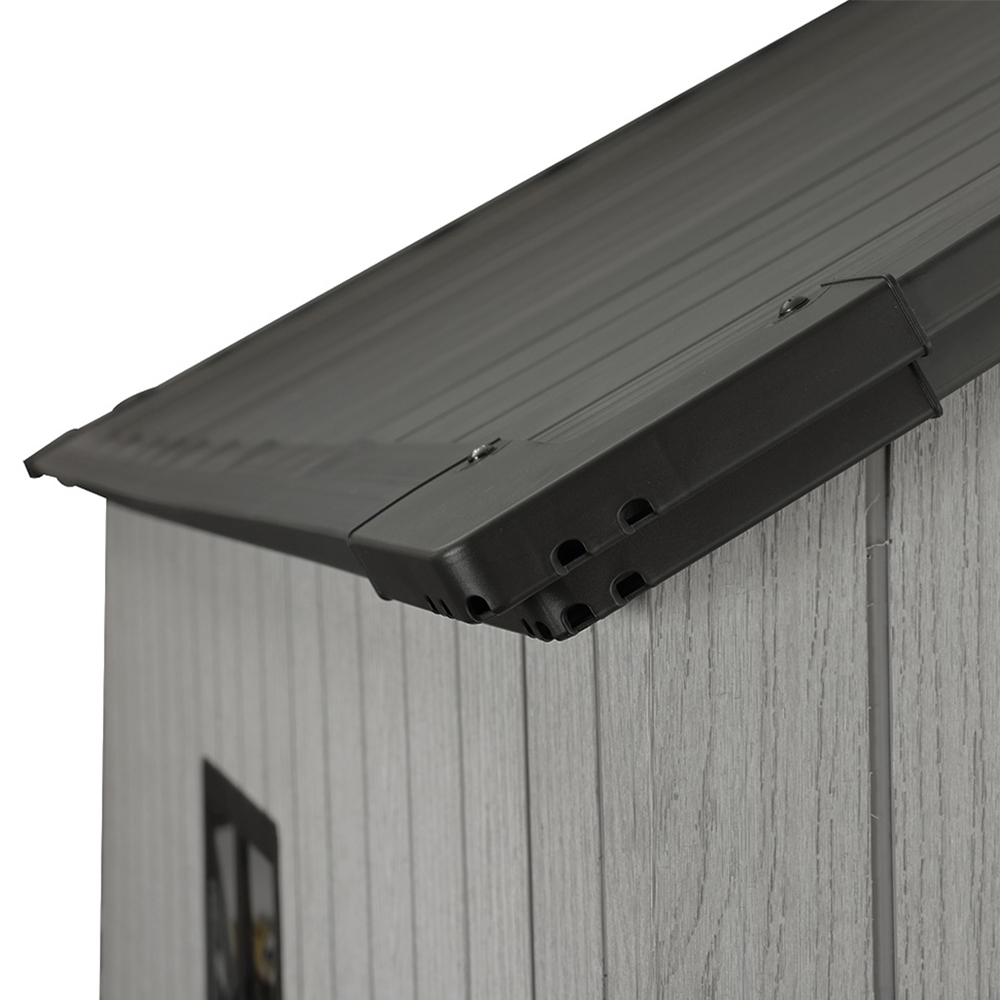 Living and Home 6 x 8ft Grey Apex Garden Tool Shed Image 5