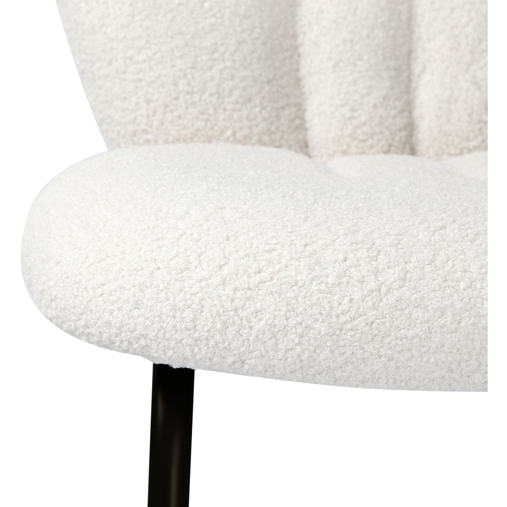 Muffin Set of 2 Cream Boucle Dining Chair Image 6