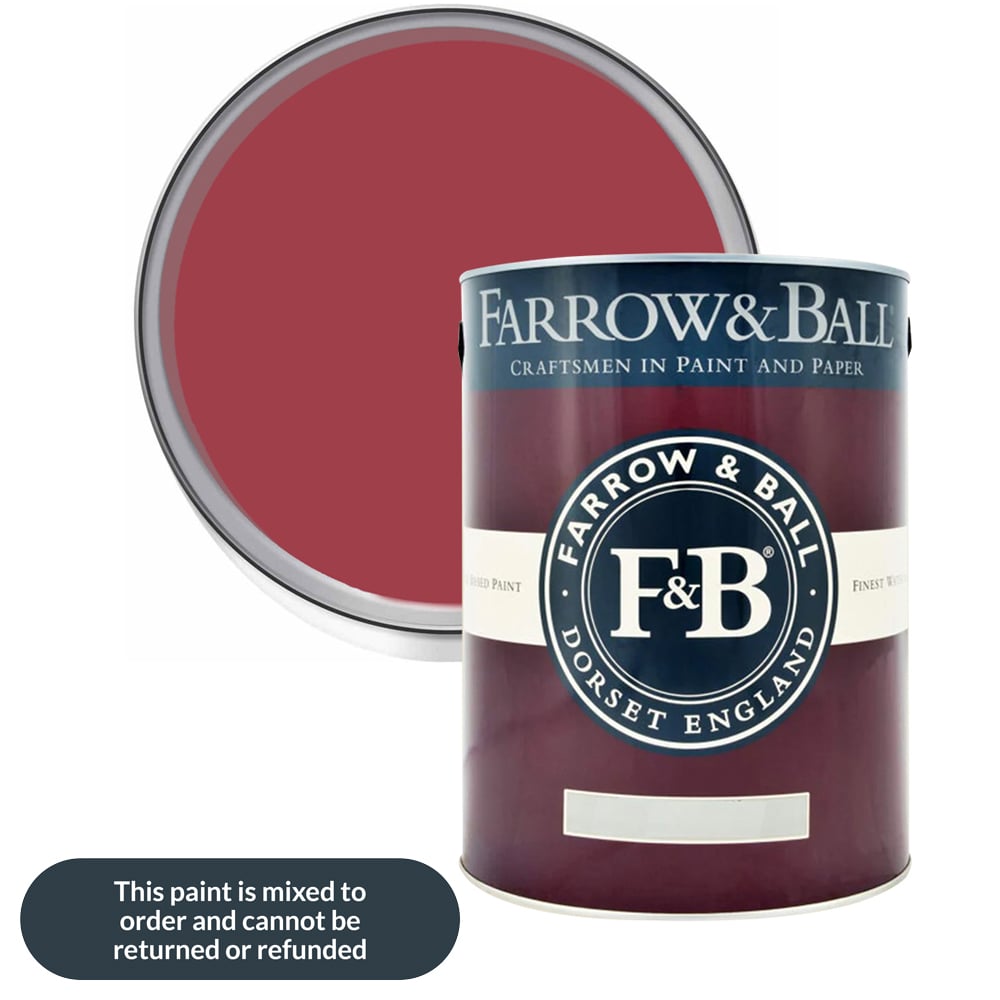 Farrow & Ball Estate Eggshell Rectory Red Satin Paint 5L Image 1