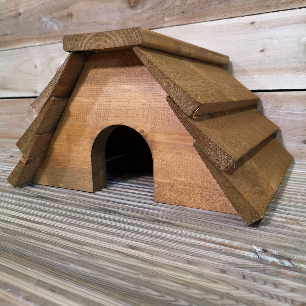 Samuel Alexander Rustic Wooden Hedgehog House Image 3