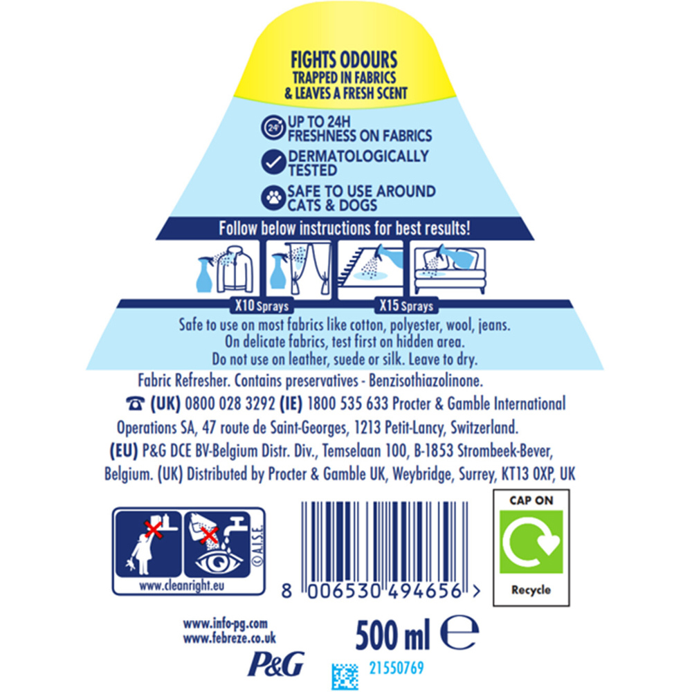 Febreze Antibacterial Fabric Freshener Spray Image 2