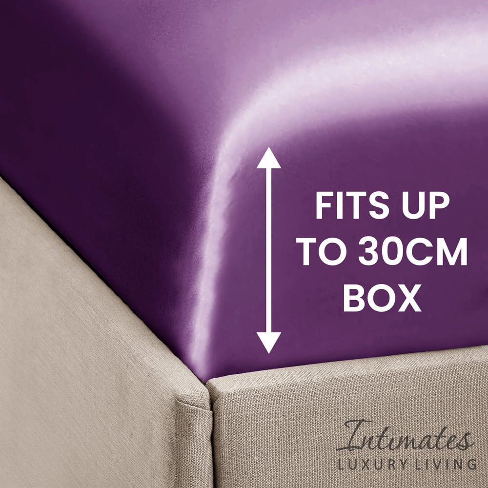 Intimates Double Purple Satin Bedding Set Image 9