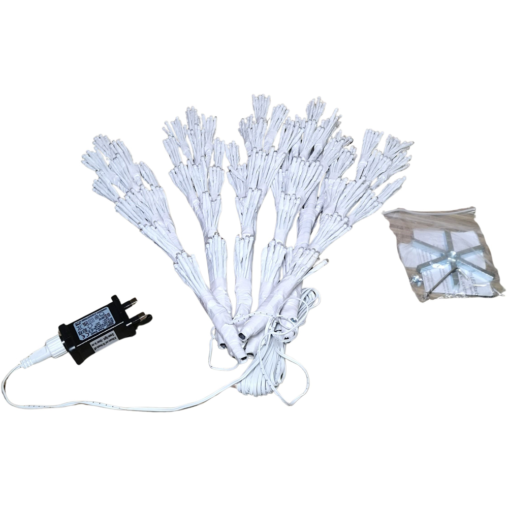 Premier Multicolour White Twinkling Light Starburst Snowflake Christmas Decoration 90cm Image 2