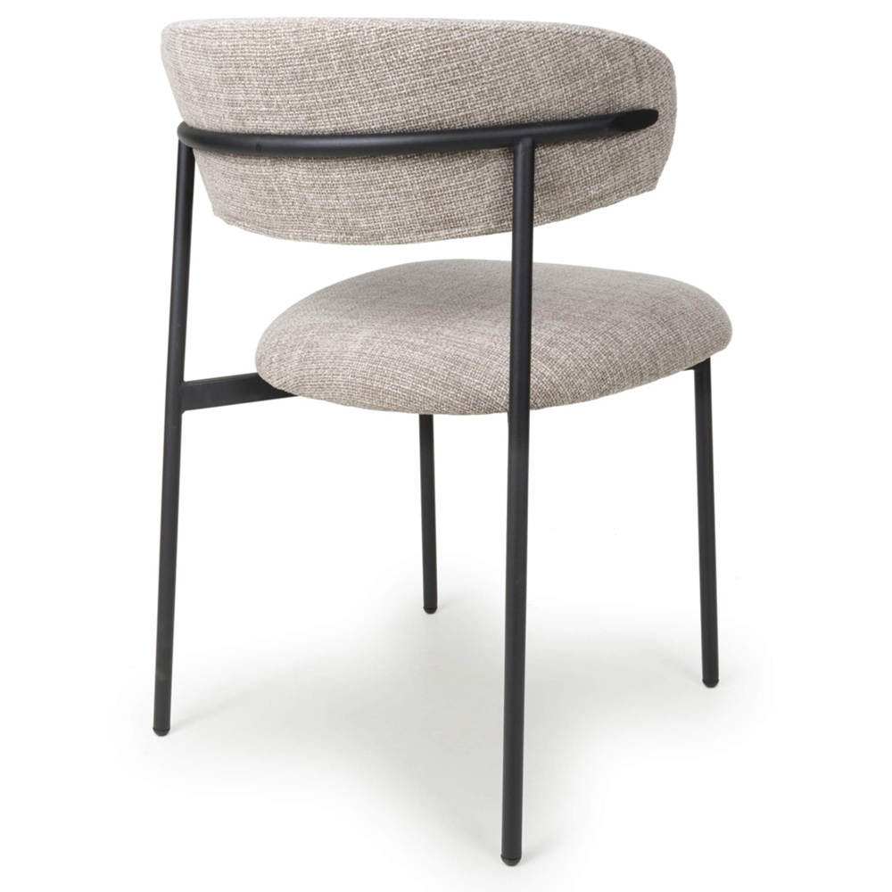 Shankar Marisa Set of 2 Oatmeal Tweed Dining Chair Image 3