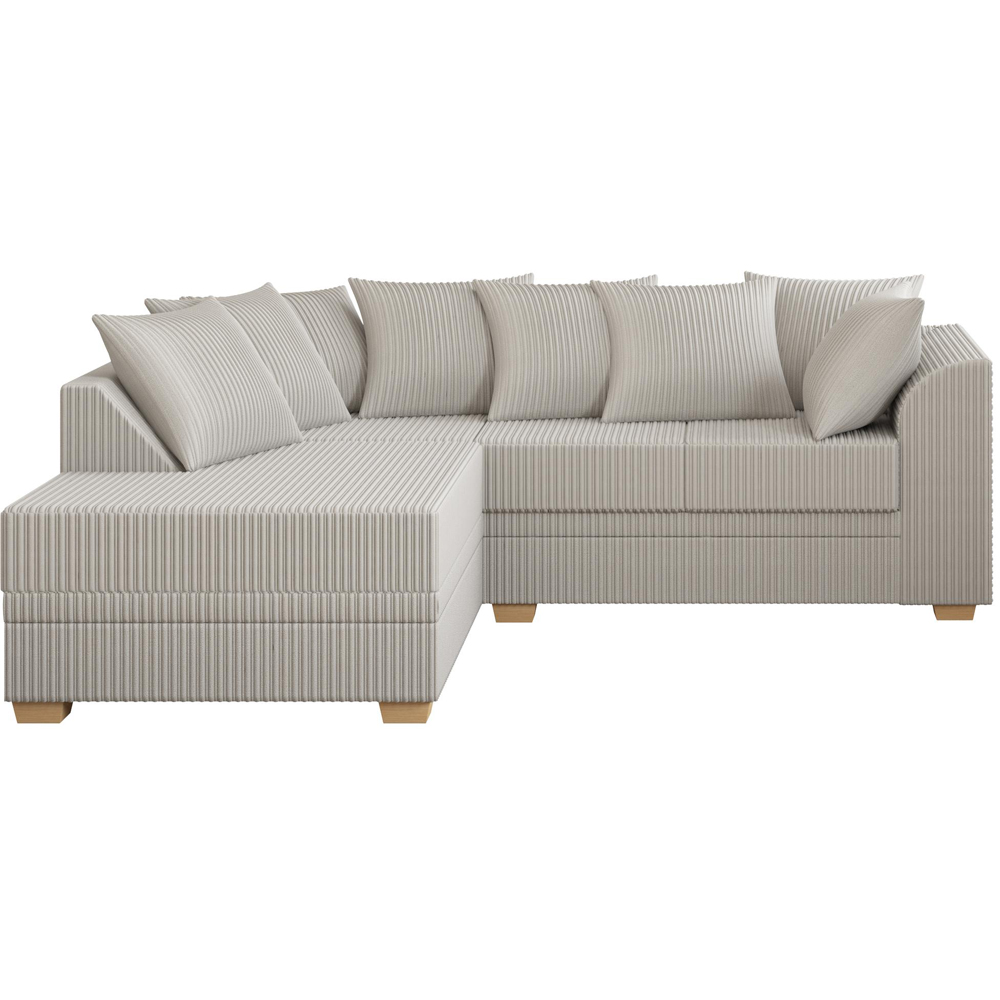 Modo 3 Seater Stone Jumbo Cord Left Hand Scatter Back L-Shape Corner Sofa Image 3