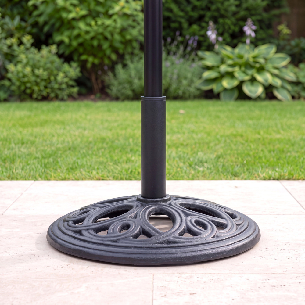Charles Bentley Black Cast Iron Round Umbrella Base 12kg Image 2