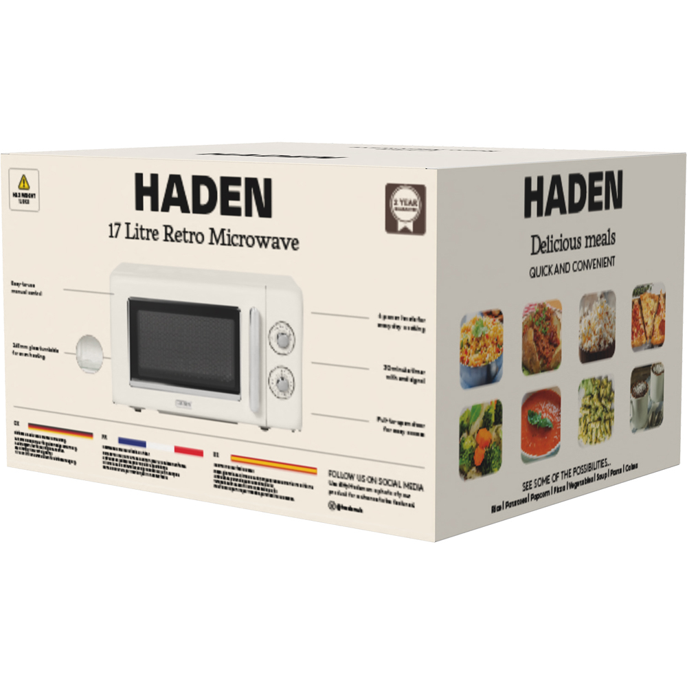 Haden 214607 Retro Ivory 17L Manual Microwave 700W Image 5