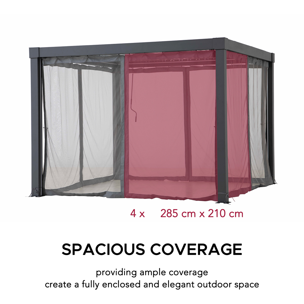 Sunjoy 3 x 3m Accessory Netting Louvered Pergola (Gazebo Not Include) Image 7