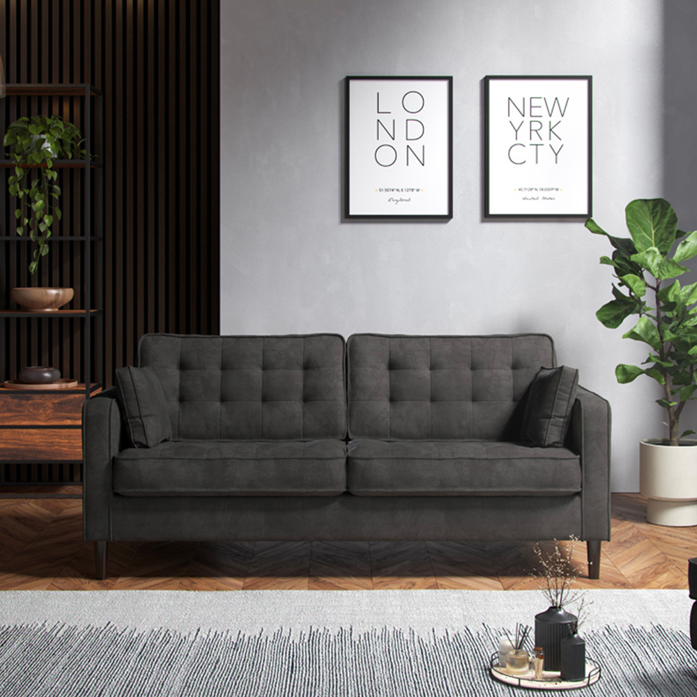 Milo 3 Seater Enjoy Graphite Sofa Image 3