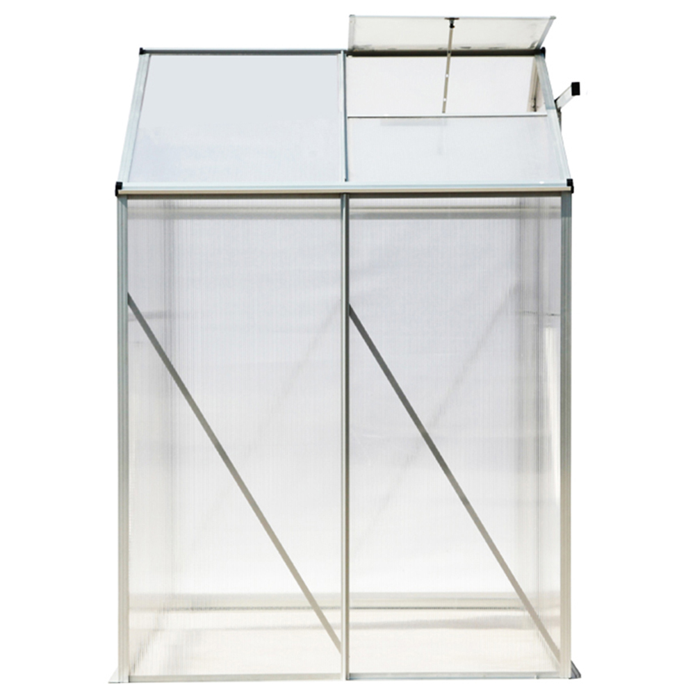 Living and Home Aluminium 4.2 x 6.2ft Hobby Greenhouse with Window Opening Image 4