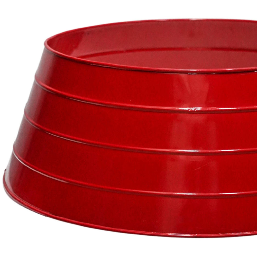 Ivyline Metal Red Christmas Tree Skirt 67cm Image 4