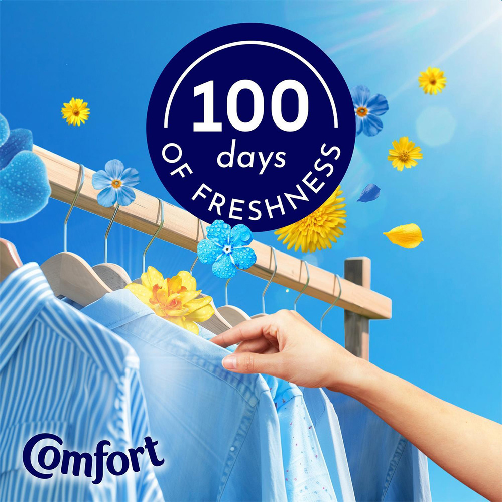 Comfort Fresh Blue Skies Liquid Fabric Conditioner 31 Washes 930ml 8 Pack Image 8