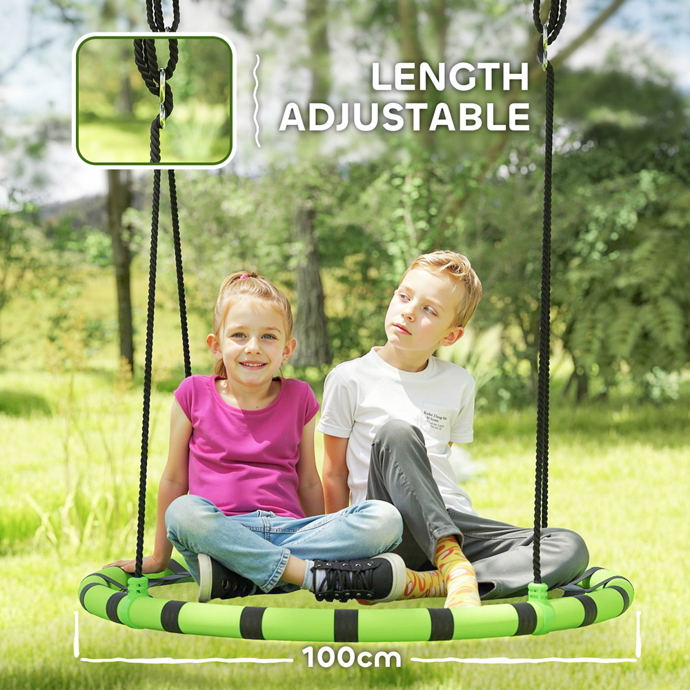 AIYAPLAY Kids Black Nest Swing Set 100cm Image 7