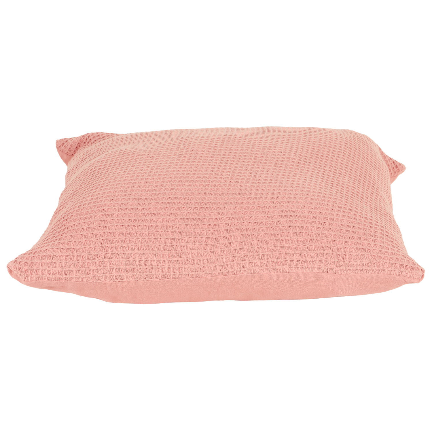Cotton Waffle Square Cushion - Terracotta Image 5