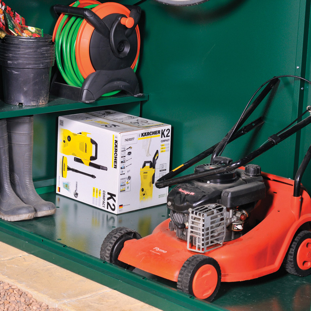 Asgard Trojan Plus 7 x 3ft Double Door Grey Caravan Storage Shed Image 6