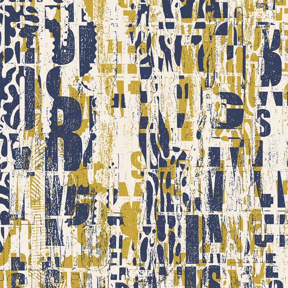 Origin Murals Letterpress Graffiti Multicolour Wall Mural Image 2