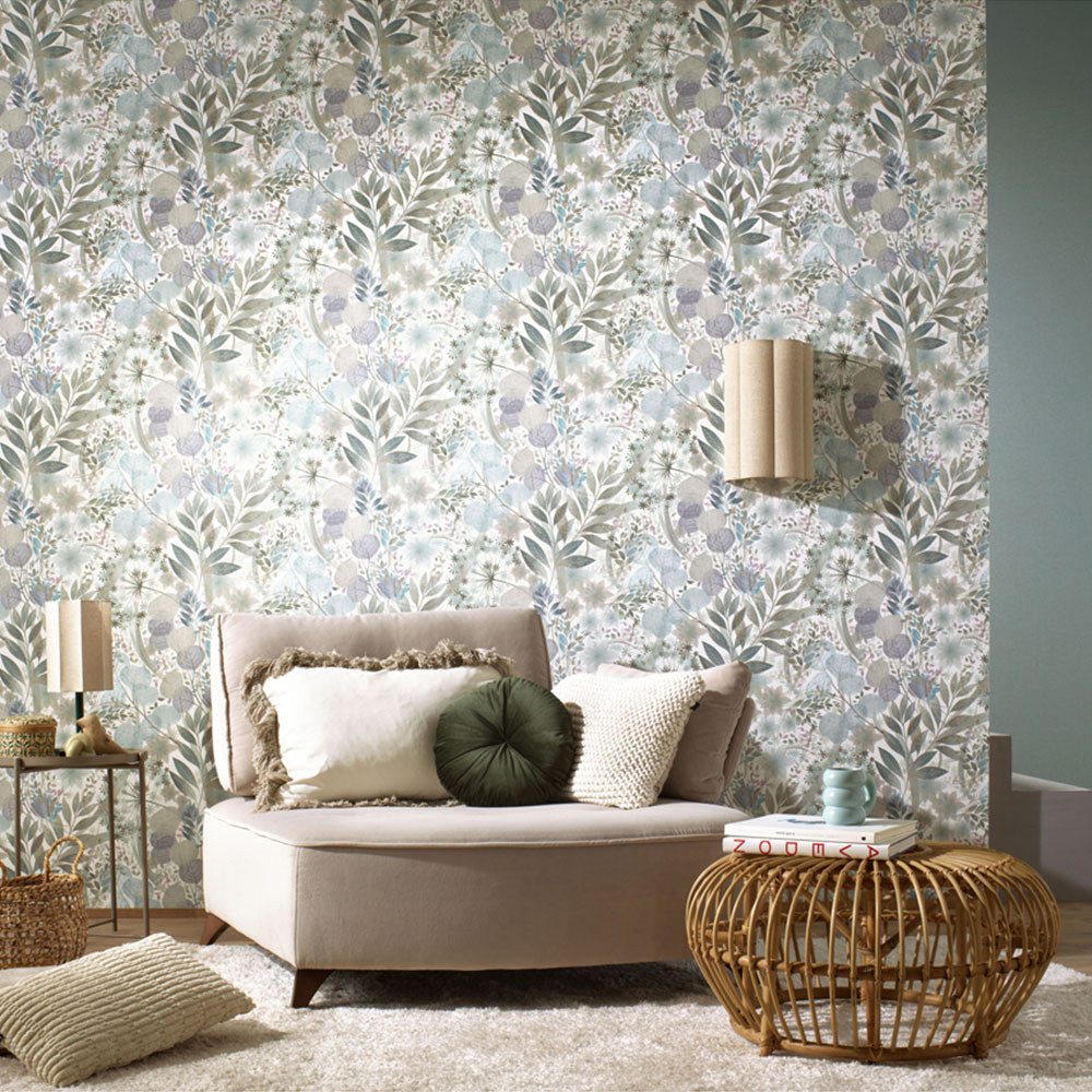 Erismann Secret Grove Soft Blue Wallpaper Image 5