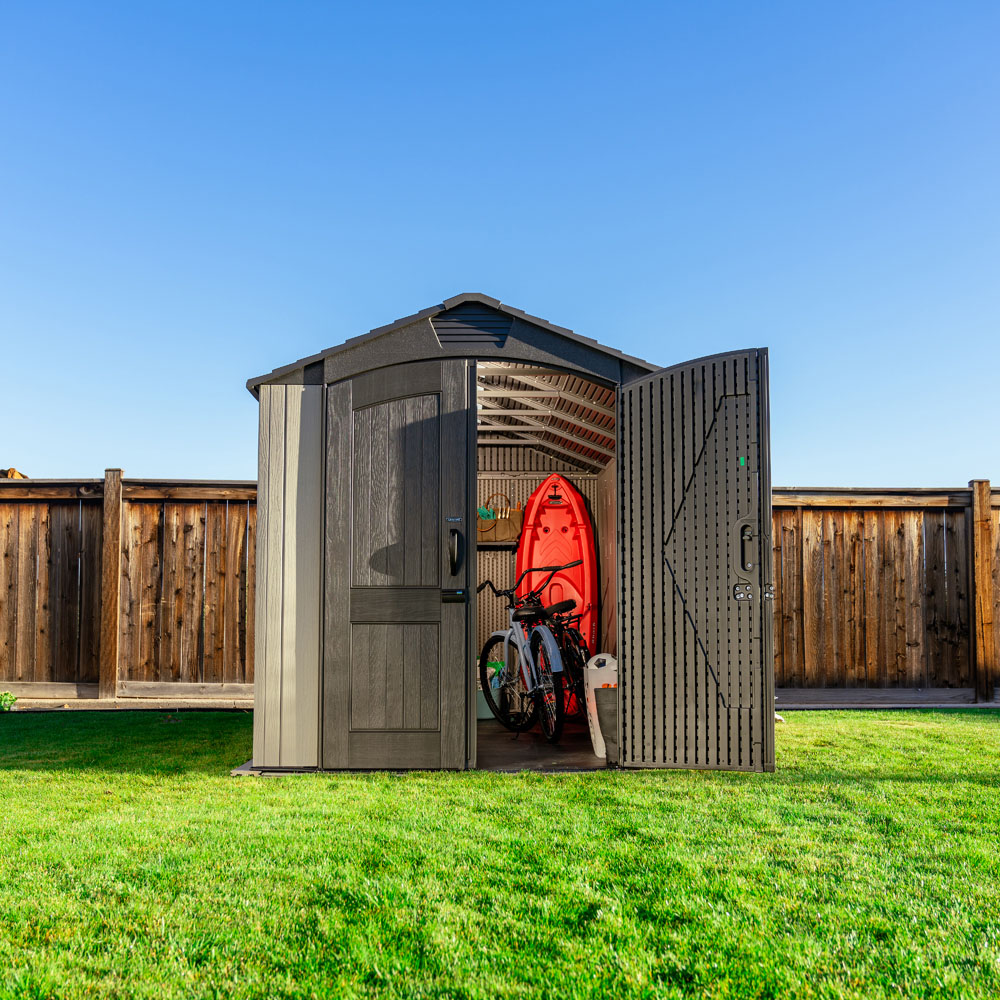 Lifetime Products 7 x 14ft Double Door Garden Storage Shed Image 8