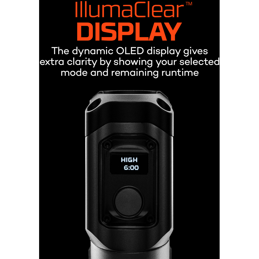 Nebo Paradigm 7500 7500 Lumens Angled-Grip Rechargeable Flashlight with OLED Display Image 4