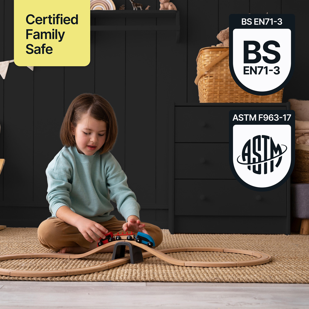 Hemway Jet Black Furniture and Walls Matt Chalk Paint 1L Image 8