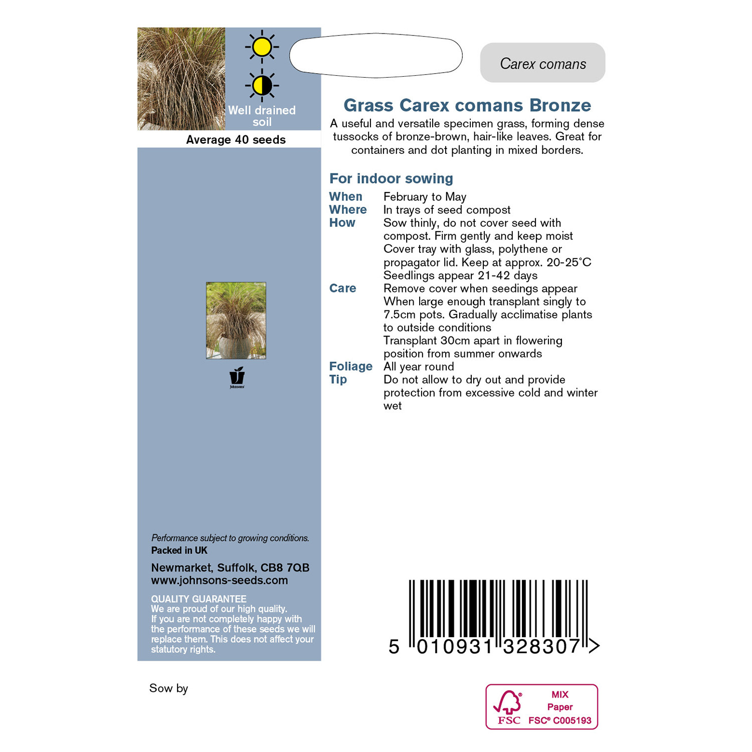 Johnsons Grass Carex Comans Bronze Image 2