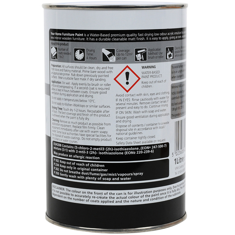 Your Home Natural Stone Matt Furniture Paint 1L Image 4