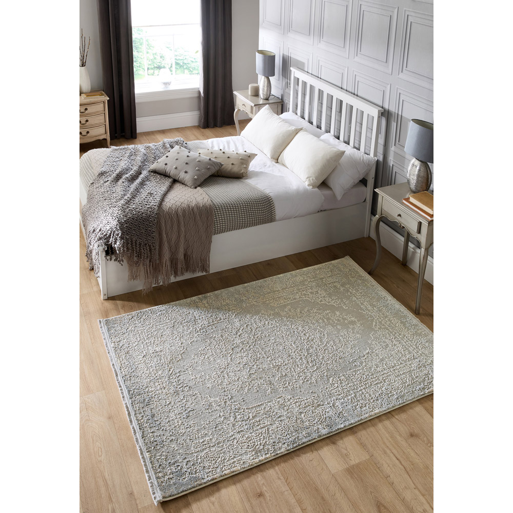 Origins Vintage Medallion Blue and Grey Rug 120 x 170 cm Image 2