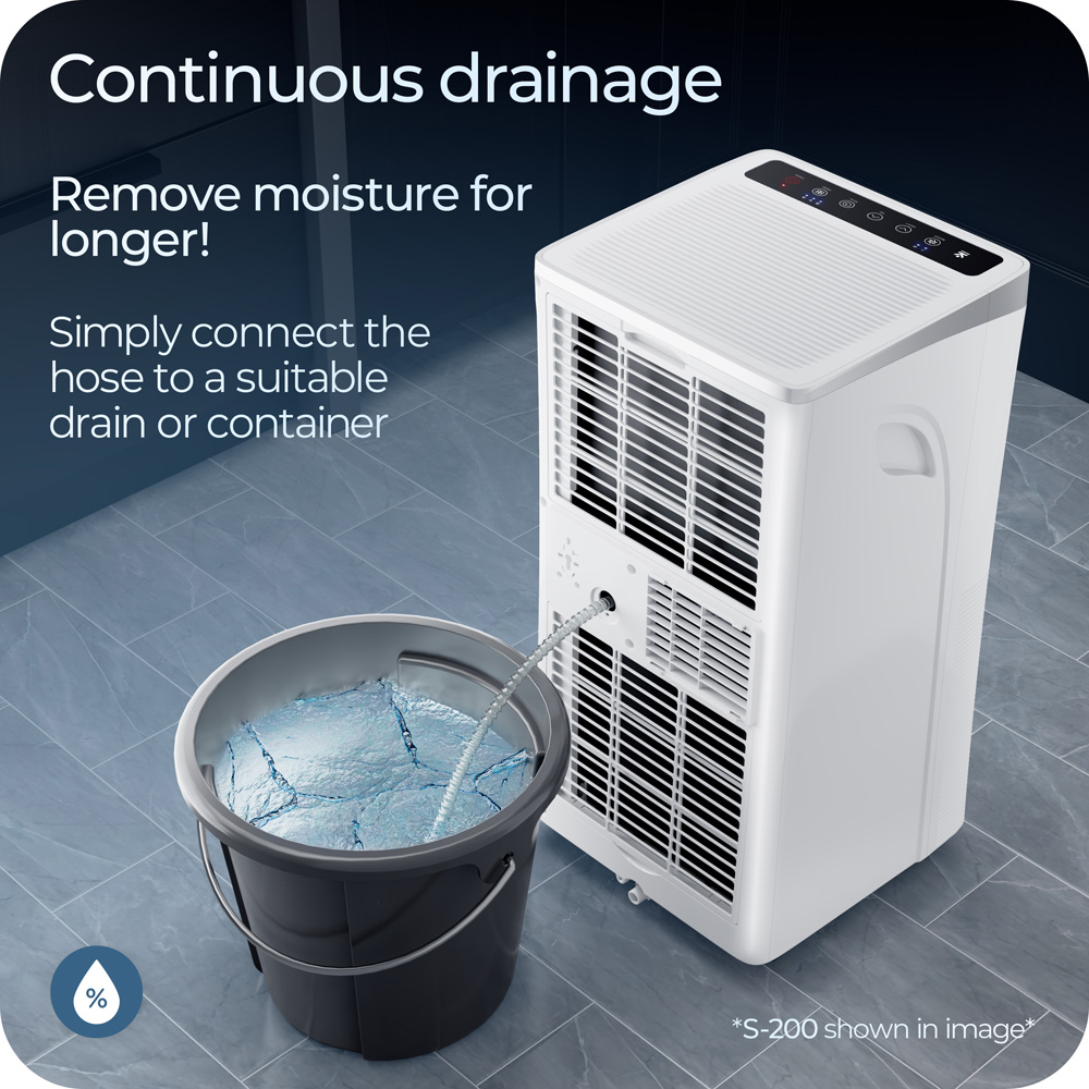 Avalla S-360 Portable 4-in-1 Air Conditioner; 2900W Industrial Class 10000BTU - 100m3 Coverage Image 5