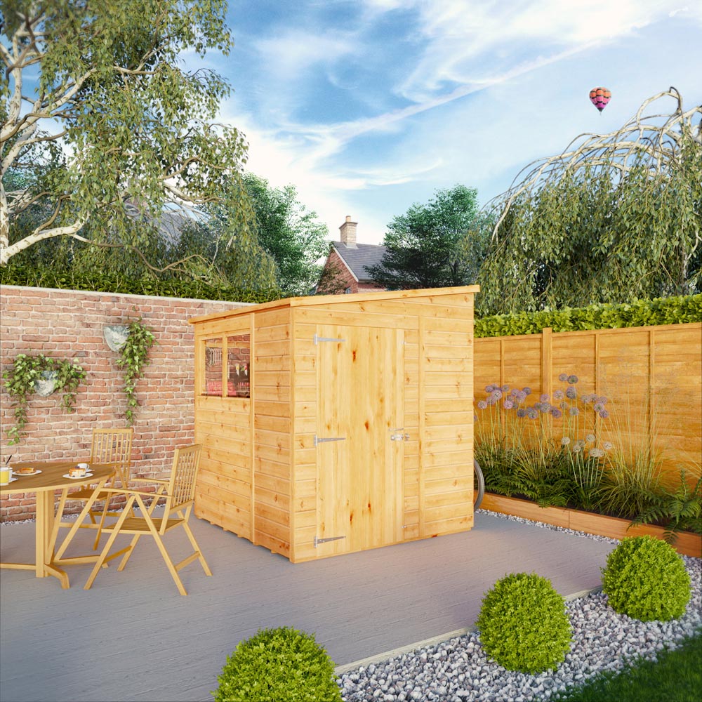 Mercia Woodsman 6 x 6ft Shiplap Glass Pent Shed Image 2