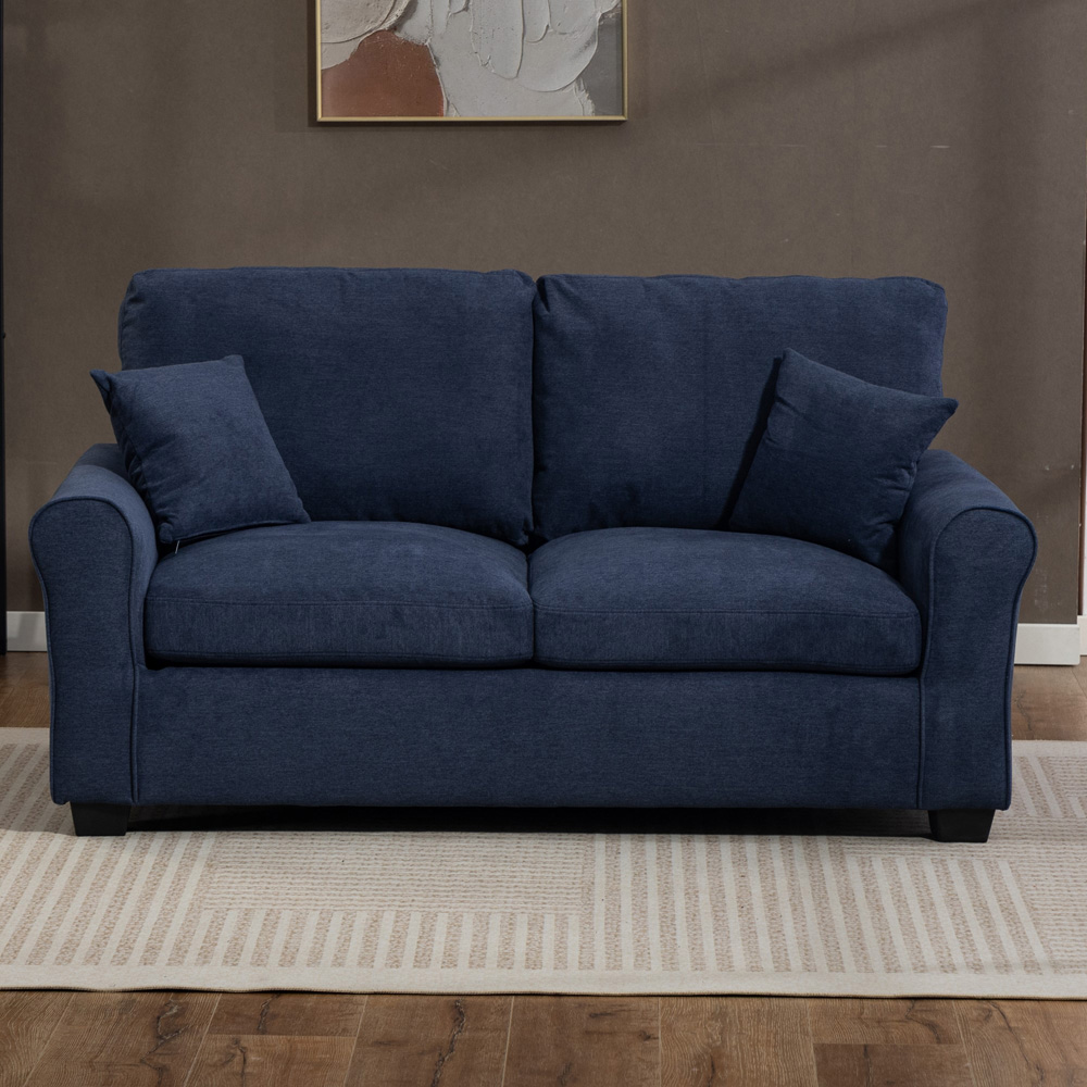 Artemis Home Lewiston 2 Seater Denim Fabric Sofa Bed Image 5