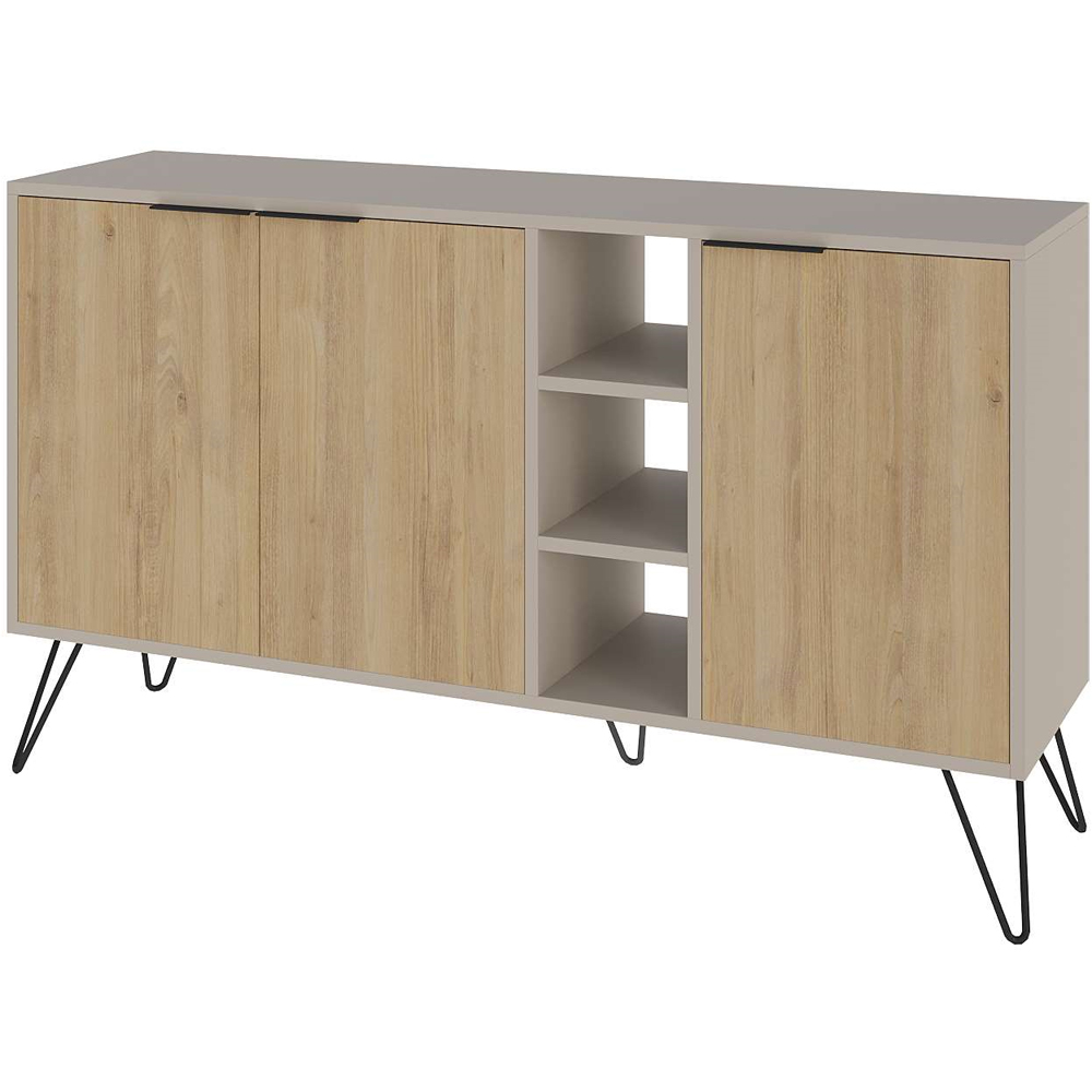 Decortie Clara Sandstone and Oak Console Sideboard Image 2