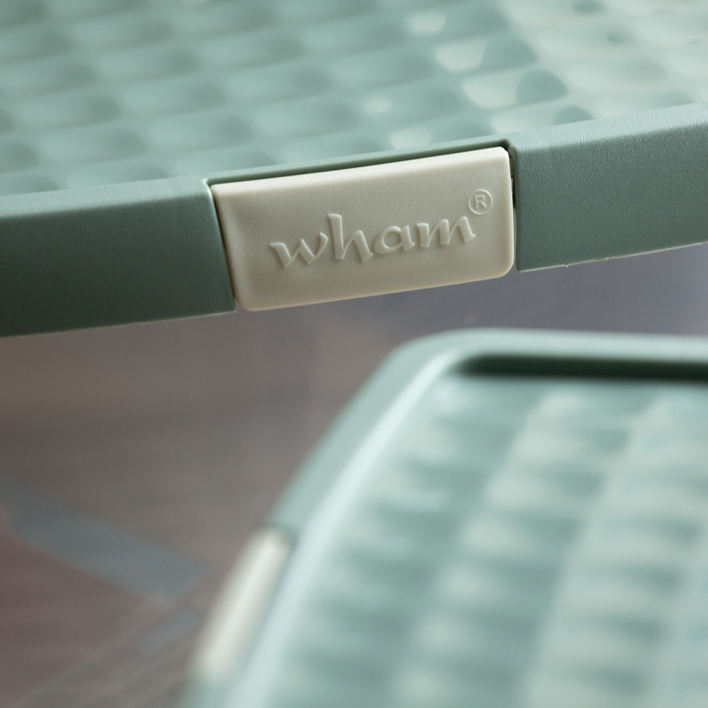 Wham Clip 9L Clear Green Milieu and Stone Square Storage Box with Lid 3 Pack Image 6