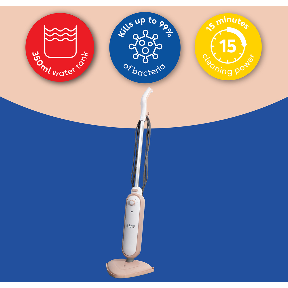 Russell Hobbs Blush Pink Steam and Clean Mop Image 5