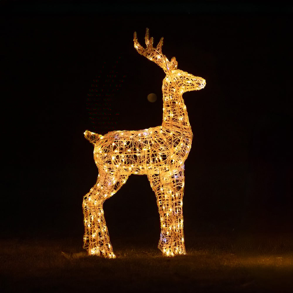 The Christmas Centre 230 LED Soft Acrylic Light-Up Stag Reindeer 4ft Image 8