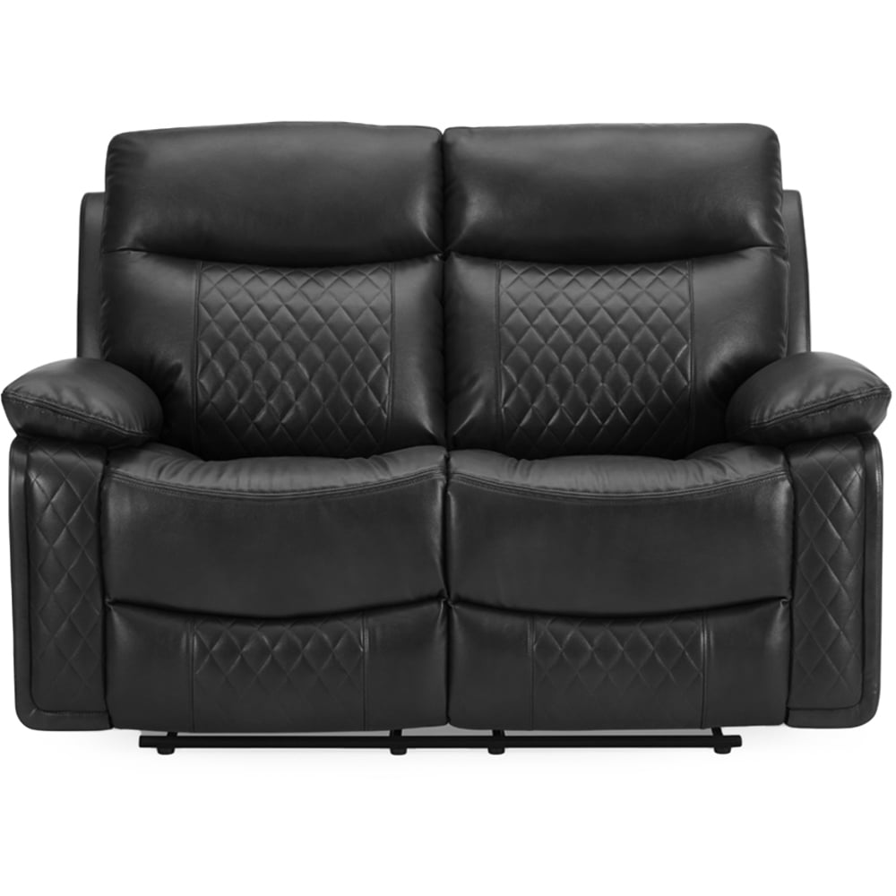 Home Detail Carson 2 Seater Black Faux Leather Electric Recliner Sofa Image 3