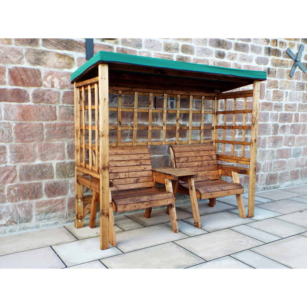 Charles Taylor Henley 2 Seater Arbour with Green Roof Cover Image 2