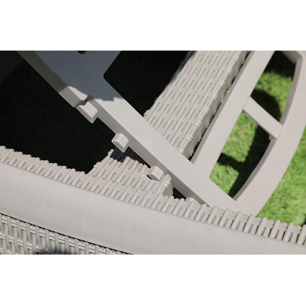 Centurion Supports Maldives Warm Grey Rattan Adjustable Sun Lounger Image 4