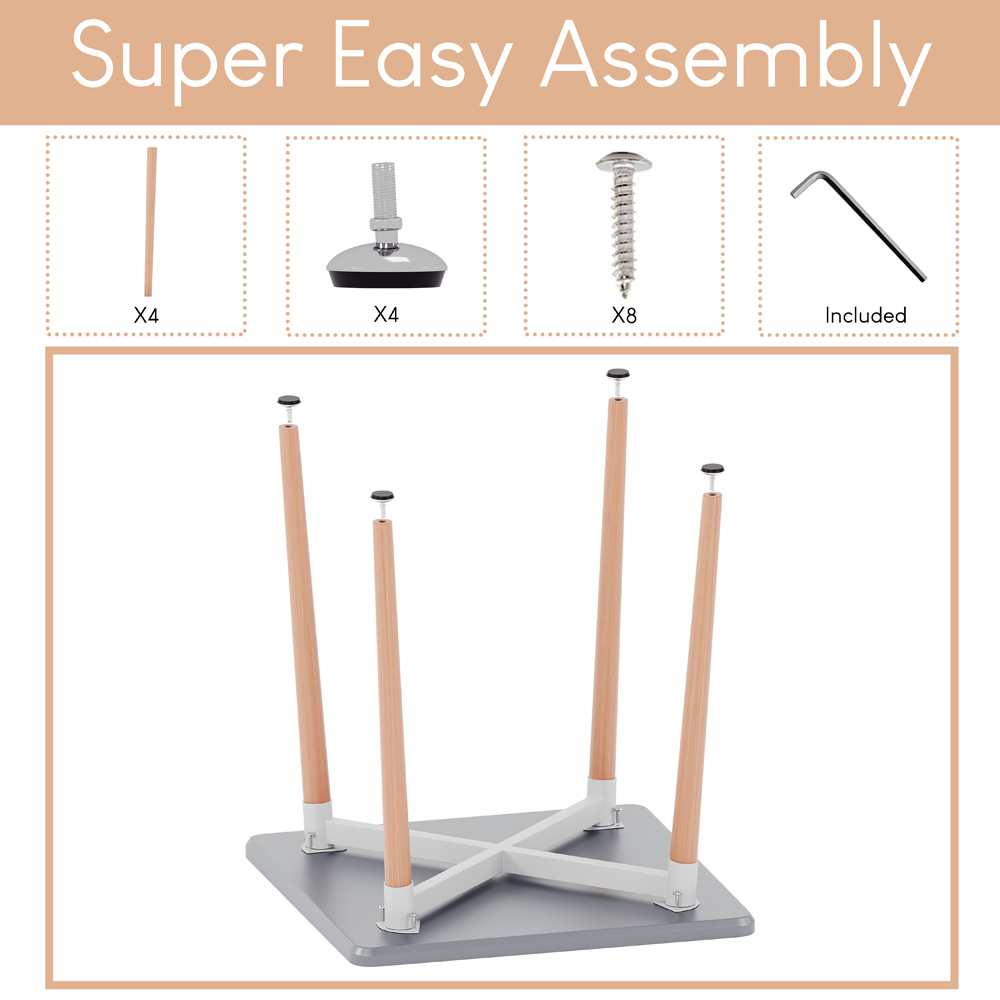 Vida Designs Batley 2 Seater Square Dining Table Grey Image 8