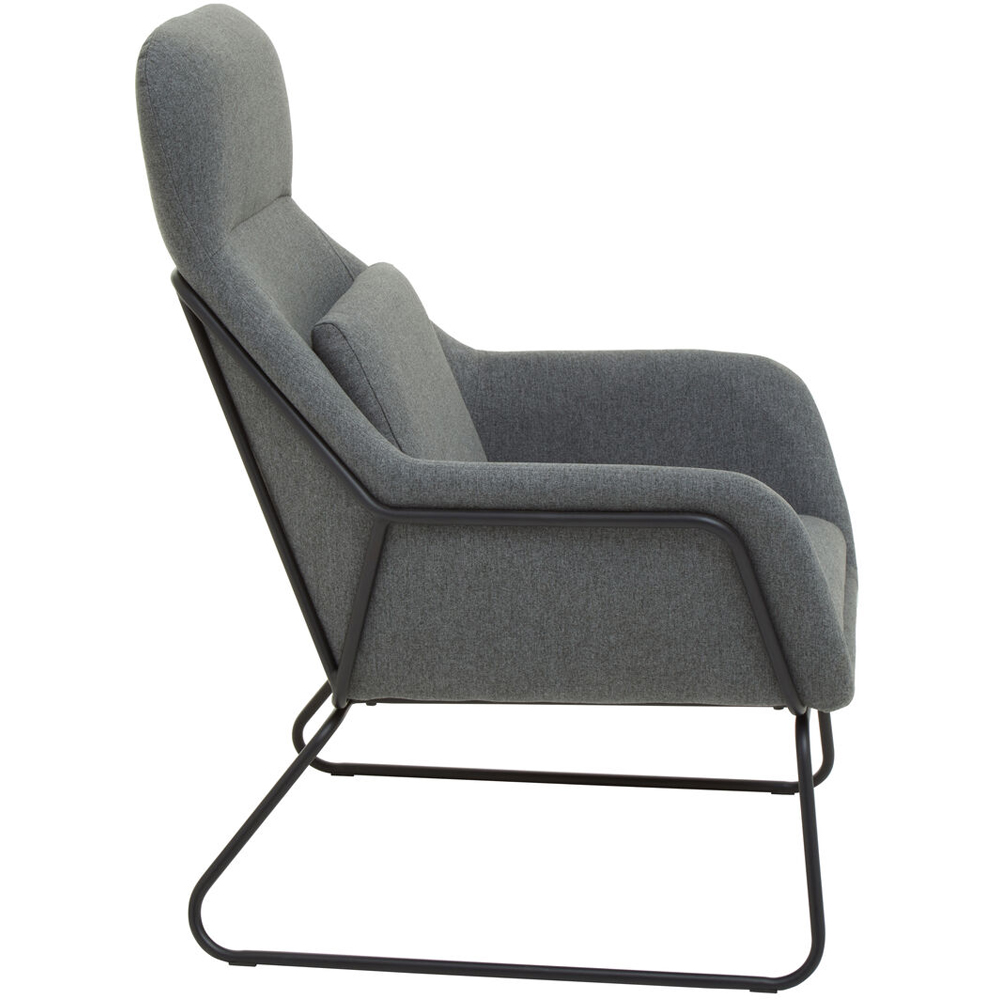 Premier Housewares Stockholm Grey Fabric Chair Image 3