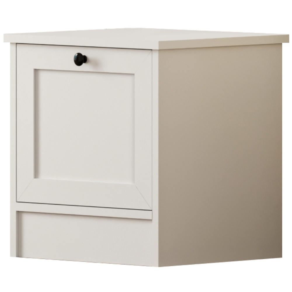 Evu DAISY Single Door White Bedside Table Image 2