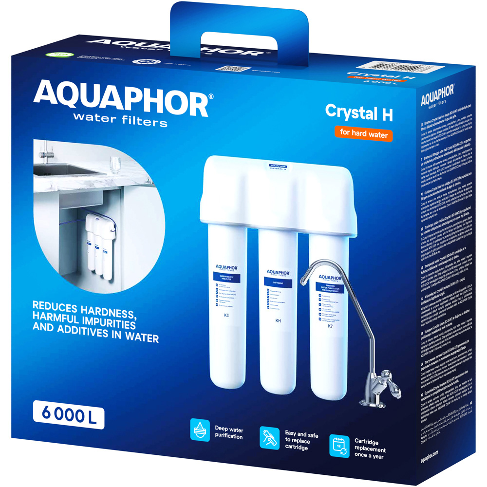 AQUAPHOR Crystal H Under Sink Hard Water Filter System 6000L Image 4