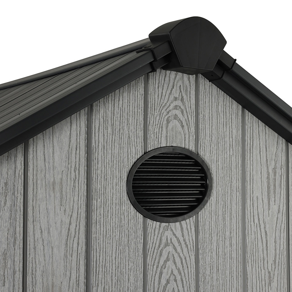 Living and Home 6 x 8ft Grey Apex Garden Tool Shed Image 4