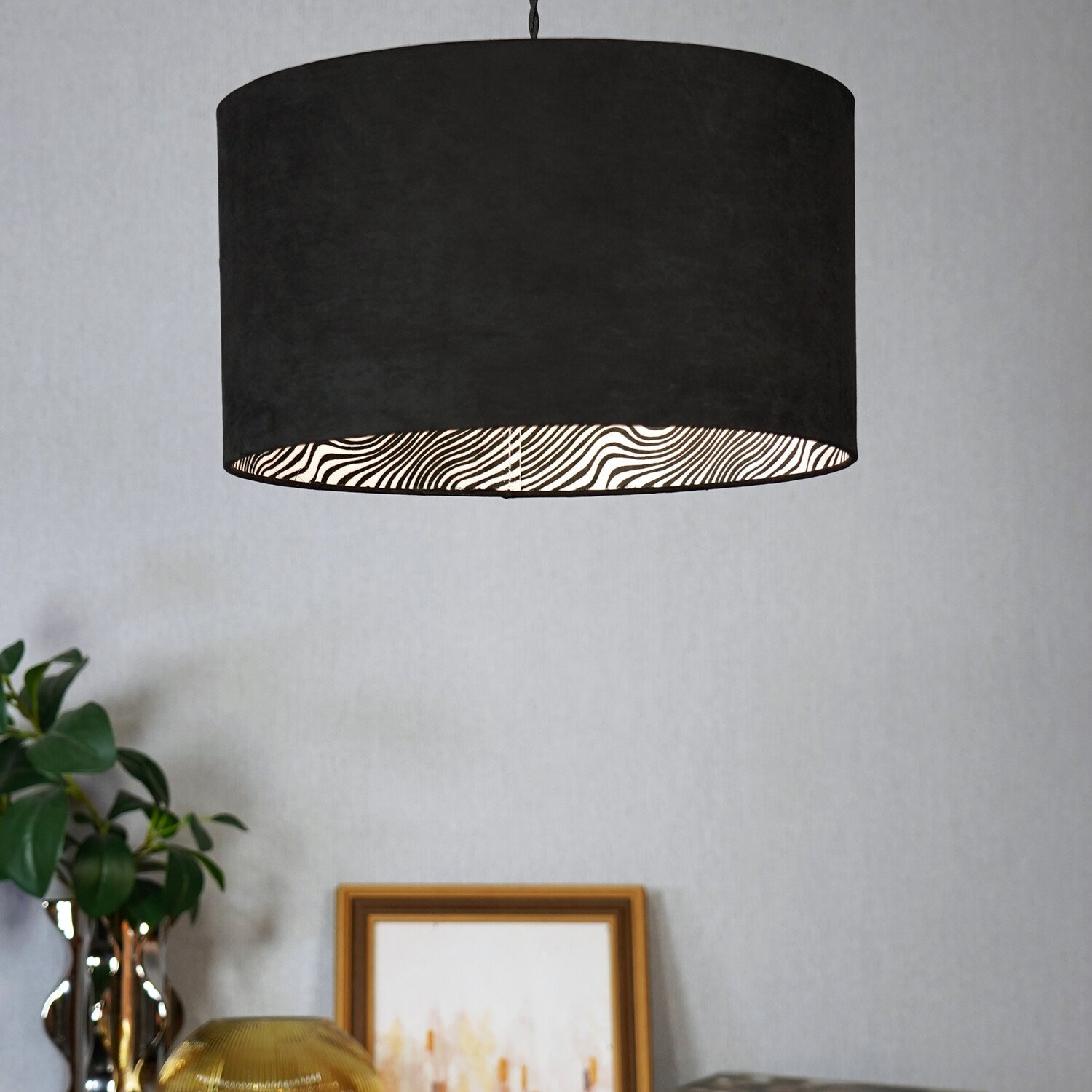 Black Zebra Shade - Black and White Image 2