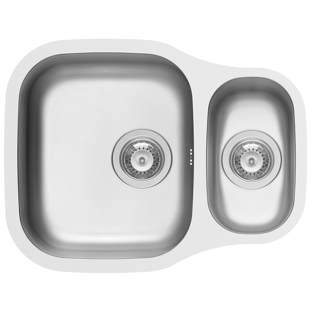 Quarry Stainless Steel Undermount 1.5 Bowl Kitchen Sink 590mm Image 1