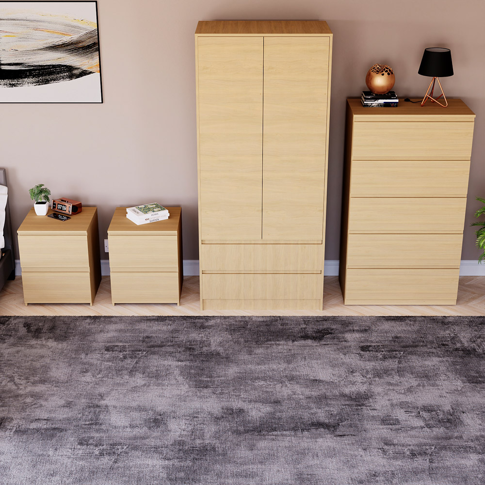 Vida Designs Denver Pine 4 Piece Bedroom Furniture Set Image 5