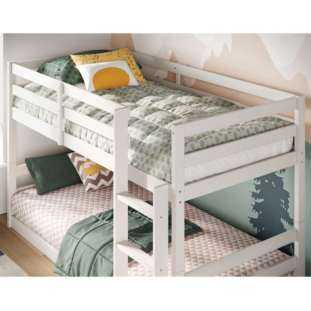 Flair Shasha White Low Wooden Bunk Bed Image 2