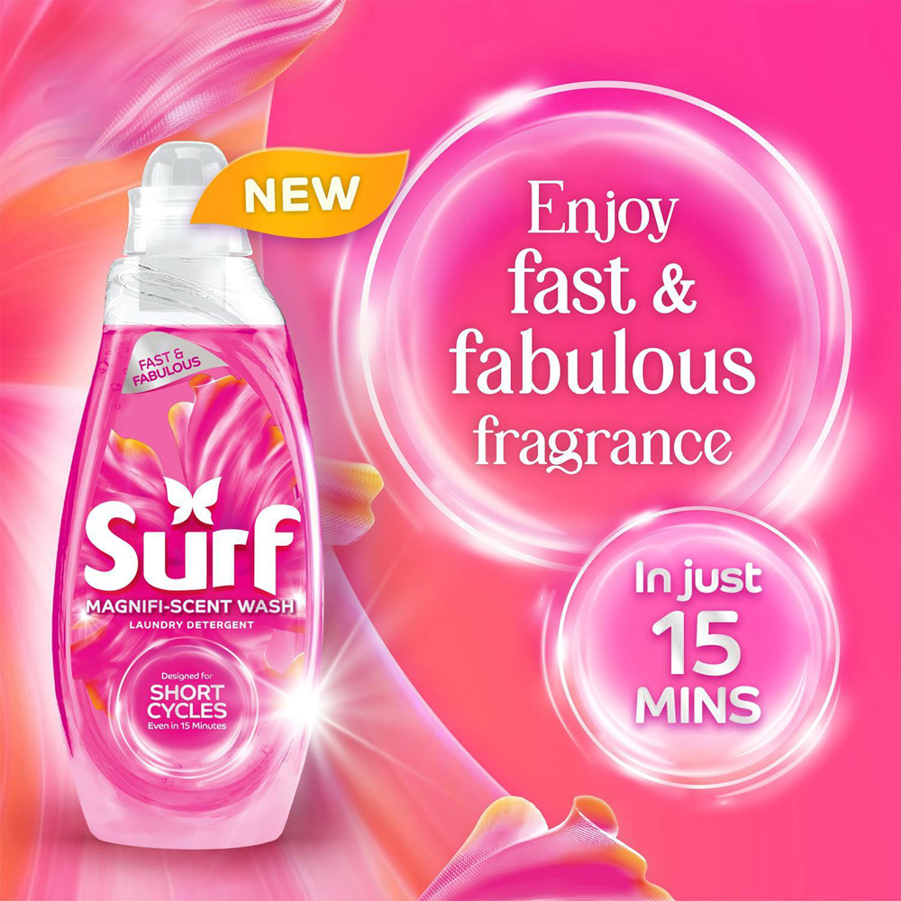 Surf Magnifi-Scent Wash Floral Fusion Liquid Laundry Detergent 55 Washes 1.48L 4 Pack Image 6