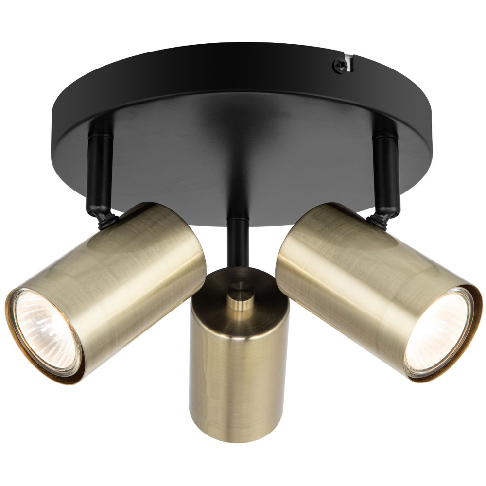 Cosylyte Grafton 3 Light Brushed Brass Spotlight Image 3